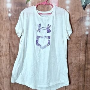 Under ARMOUR YLG WHITE T-SHIRT